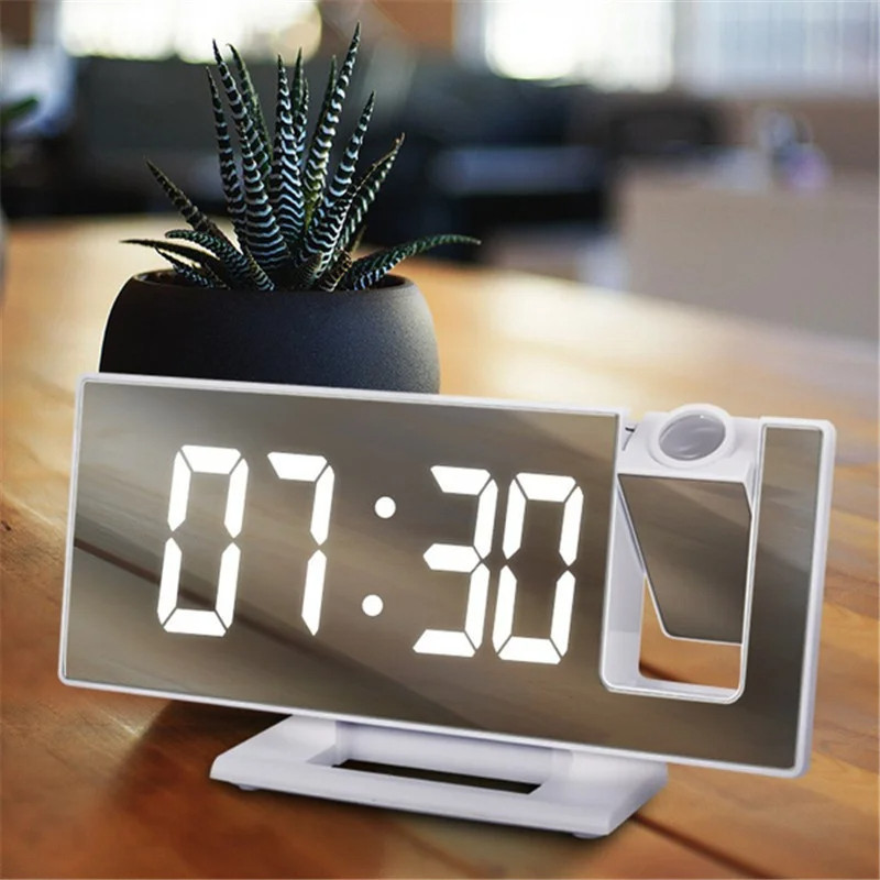 Digital Alarm 180 ° Rotating Projector Electronic Clock