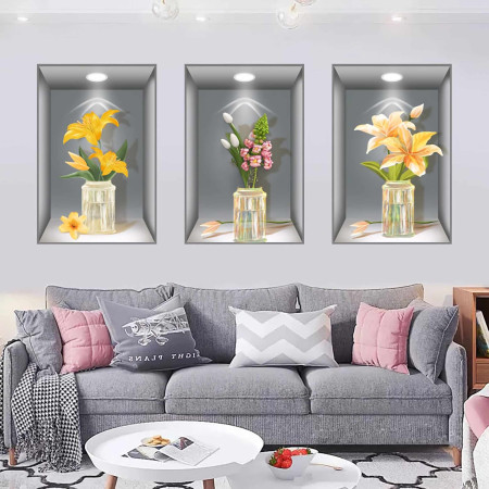 3pcs Set Artificial Wall Sticker (S09)